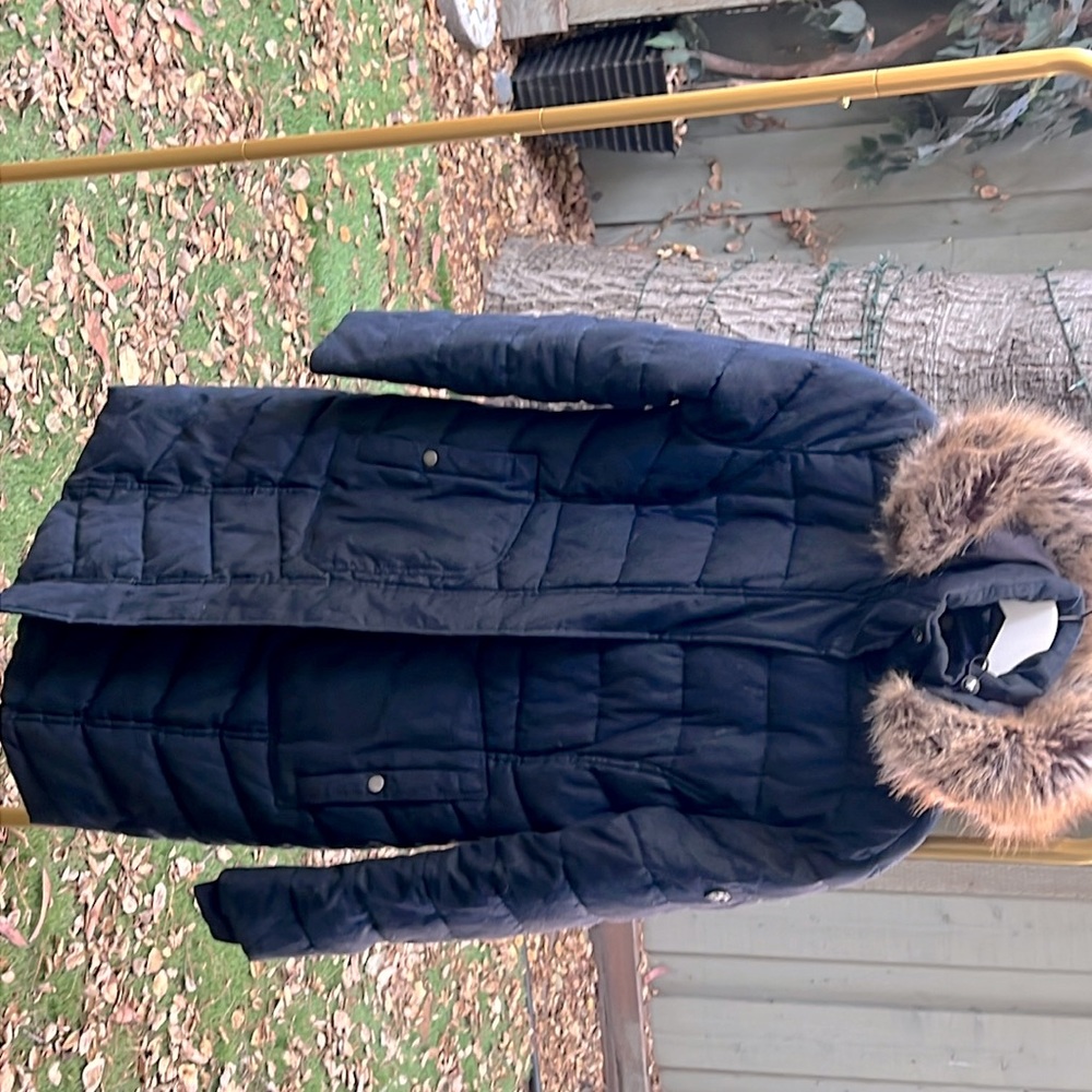 Barbour puffer coat size 10 dark blue